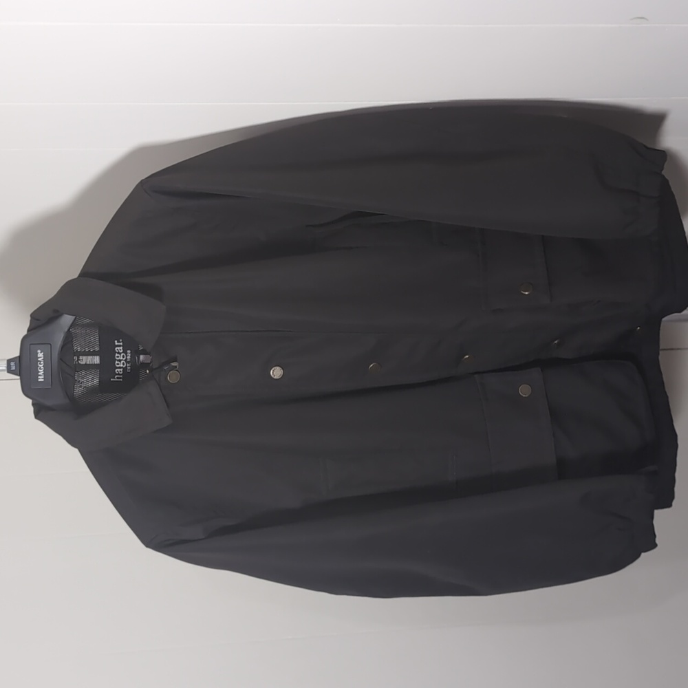 Haggar Men's Aqua Tech Parka, Color Black, Size Medium